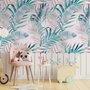 Tropische Pink Exotic Bunte Palmblatt Fototapete