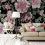 Florals With Green Leafs Wallpaper Mural