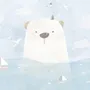 Cartoon Bear with Nightscape Wallpaper Mural