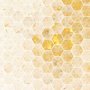 Papier peint panoramique géométrique jaune nid d'abeille