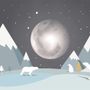 Kids Mountainscape with Cute Bears and Nightscape Wallpaper Mural