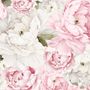 Nursery Watercolor Pink Peony Floral Blossom Wallpaper Mural