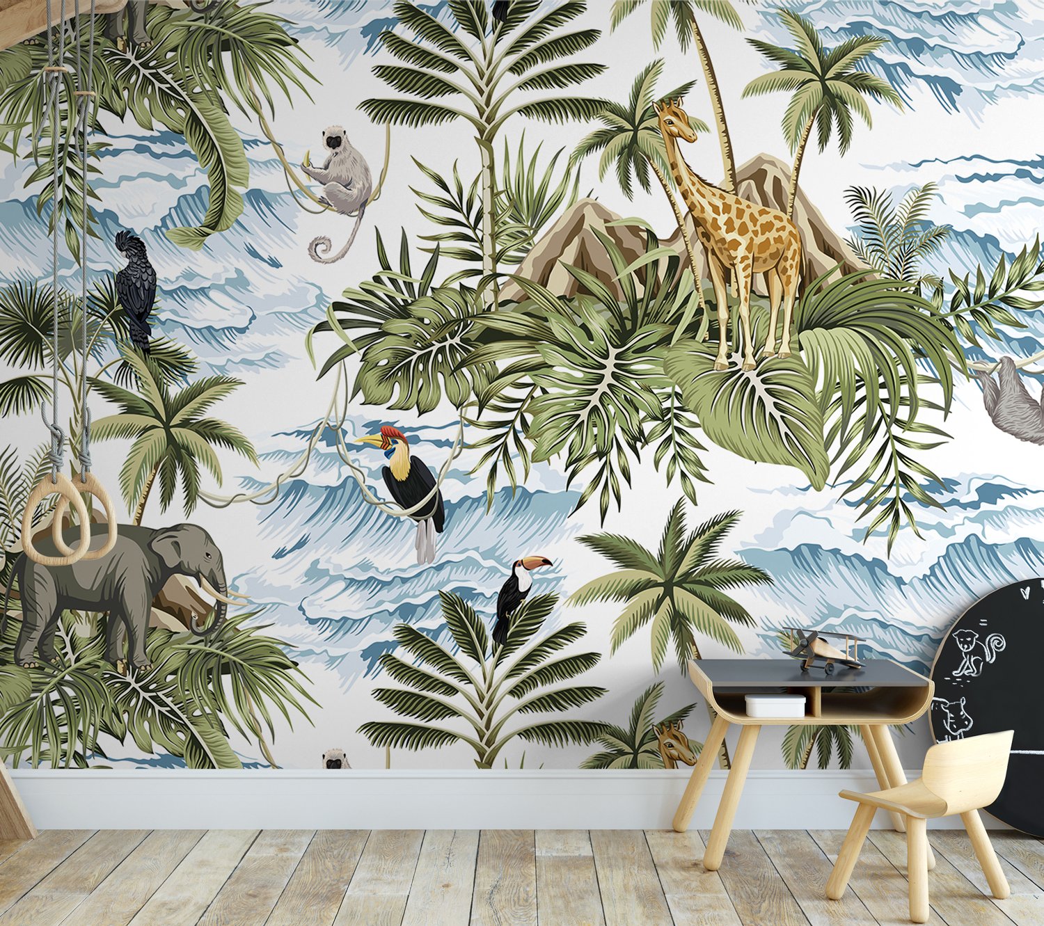 Tropical Paradise Wallpaper Mural - Peel and Stick