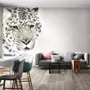 Papier peint panoramique tigre monochrome effet 3D