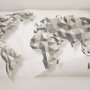 Papier peint panoramique carte du monde géométrique effet 3D