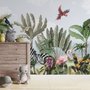 Kids Jungle View with Exotic Animals Wallpaper Mural