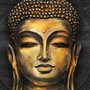 Gautama Buddha Fototapete mit dunklem Hintergrund