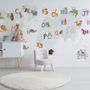 Kids Alphabet World Map with Cartoon Animals Wallpaper Mural