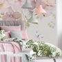 Papier peint panoramique floral hortensia rose