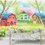 Papier peint panoramique floral de jardin Papier peint panoramique