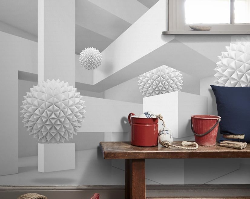 Geometric Shape and Abstract Ball Wallpaper Mural