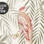 Watercolor Tropical Bird Garden Wallpaper Mural