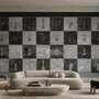 Monochrome Medieval Chessboard Historical Wallpaper Mural