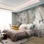 Papier peint panoramique de style scandinave avec des feuilles uniques
