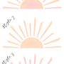Soft Tones Sun Wall Decal Sticker