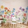 Cute Kids Nursery Floral Garden Wallpaper Mural