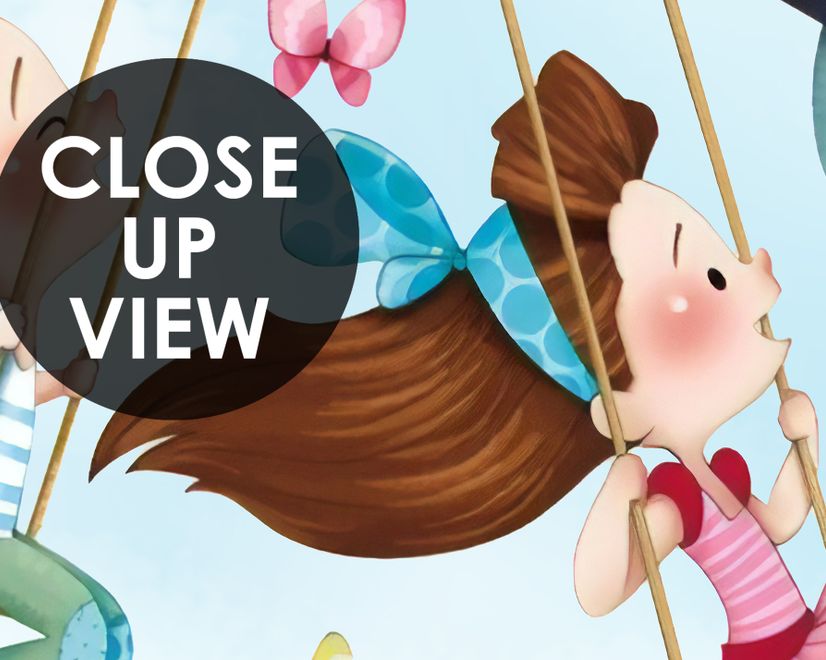 Little Child and Swing Wallpaper Mural