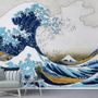 Vintage Wave Drawing Wallpaper Mural
