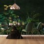 Dark Tropical Plants Wallpaper Mural