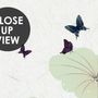 Watercolor Lotus Flower and Butterflies Wallpaper Mural
