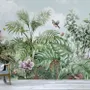 Tropical Leaves with Birds and Florals Wallpaper Mural