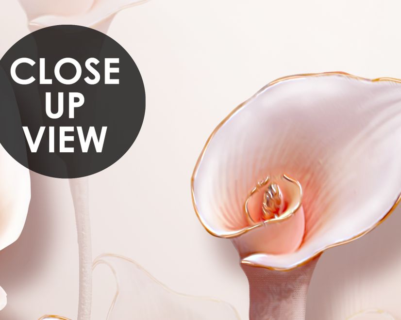 Elegant Calla Lily 3D Floral Wallpaper Mural