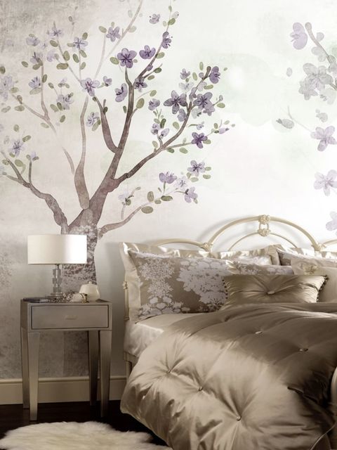 Watercolor Magnolia Floral Wallpaper Mural