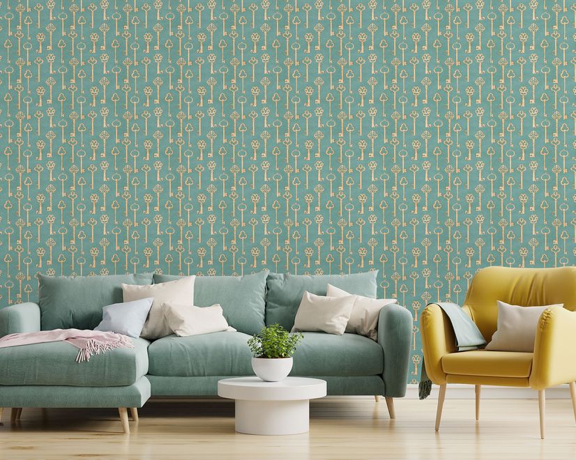 Antique Keys Vintage Wallpaper Mural