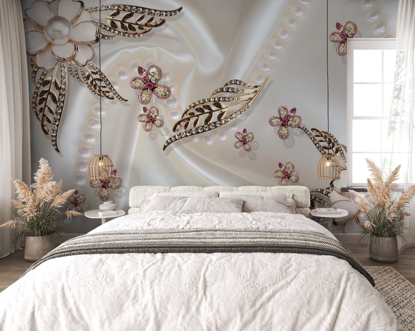 Pearl Flower Wallpaper Mural