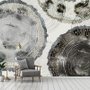 Watercolor Abstract Round Art Wallpaper Mural