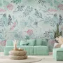 Drawing Leaves Wallpaper Mural