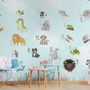 Bunte Tiere Alphabet Fototapete