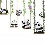 Panda Bears with Swing Wallpaper Mural