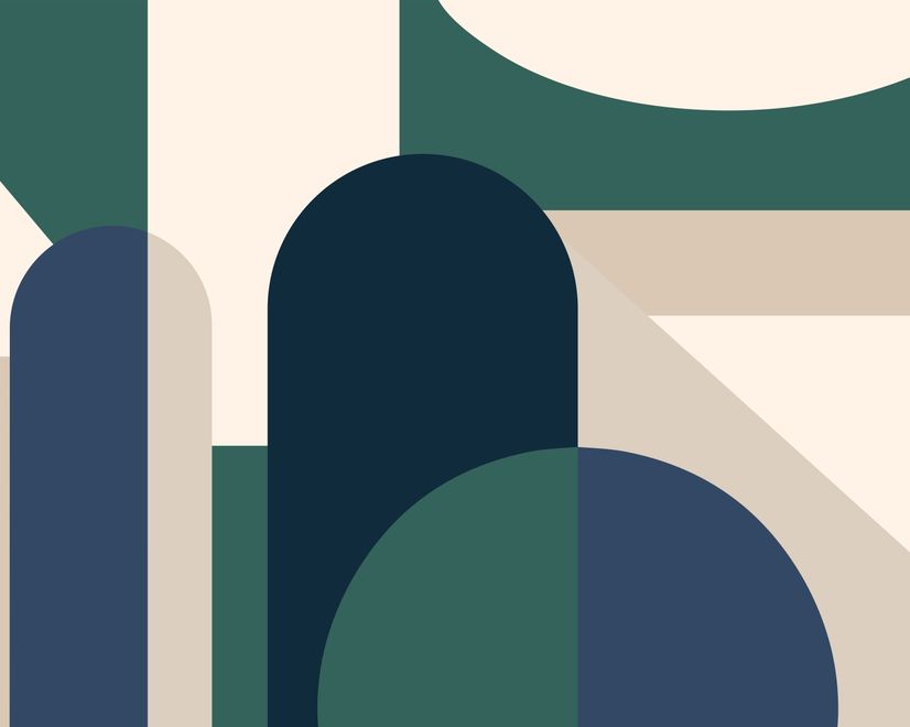 Geometric Abstract Shape Art Deco Wallpaper Mural