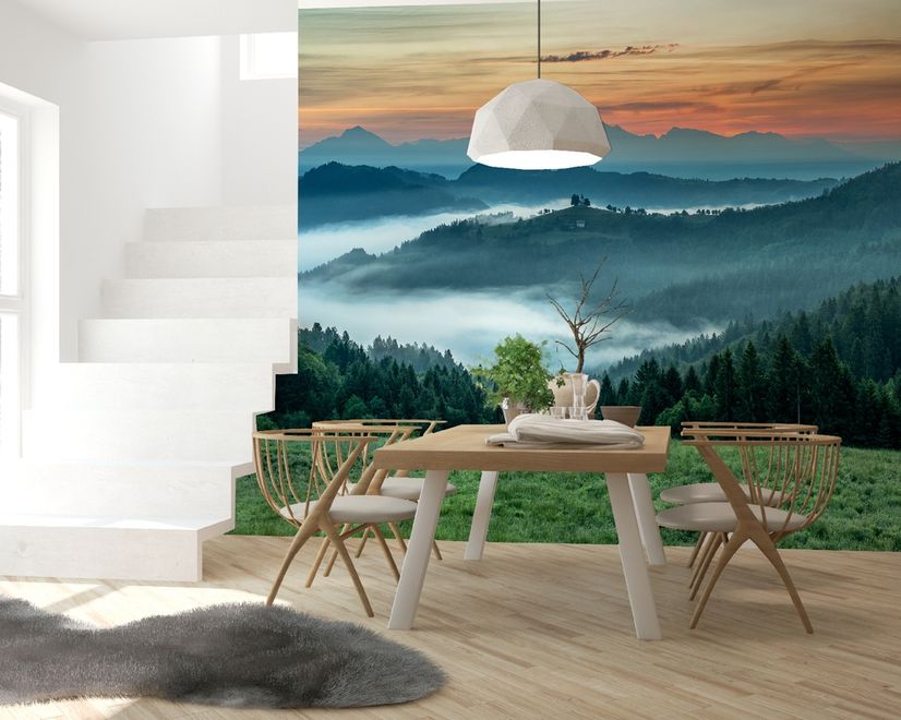 Papier peint paysage montagne pittoresque
