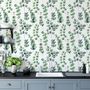 Watercolor Eucalyptus Leaf Wallpaper Mural