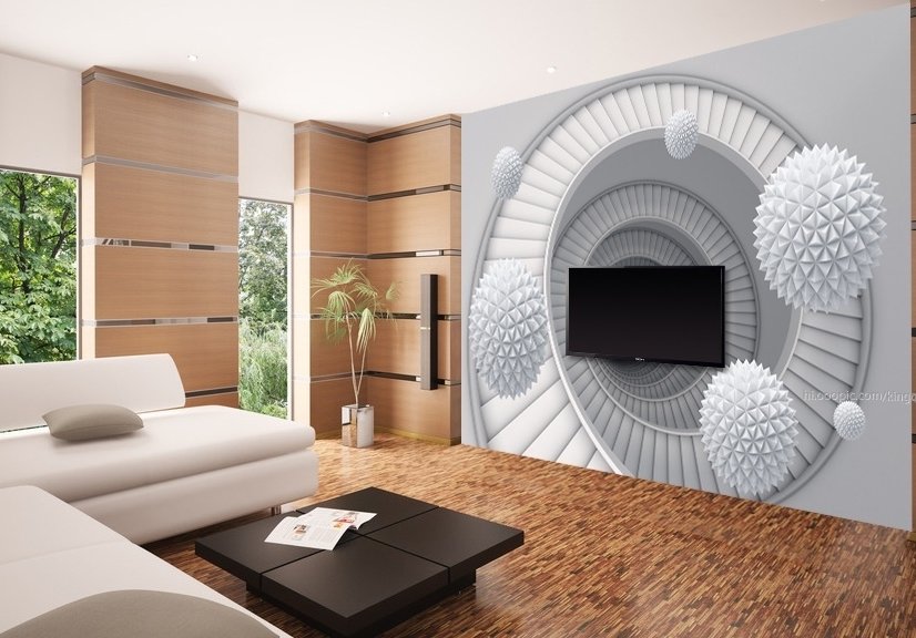 Abstract Fractal with Staircase Wallpaper Mural