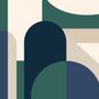 Geometric Abstract Shape Art Deco Wallpaper Mural
