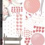 Cute Bunny with Pink Balloons and Little Flowers Wall Decal Sticker