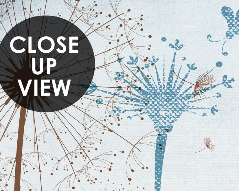 Vintage Dandelion Floral Wallpaper Mural