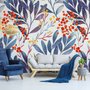 Papier peint panoramique branches et feuilles