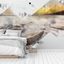 3D Look Geometrische Meereslandschaft Fototapete