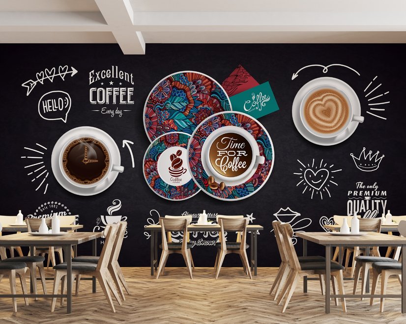 Vintage Coffee Wallpaper Mural