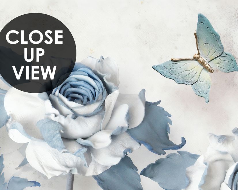 Soft Blue Floral Wallpaper Mural