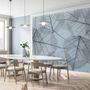 Monochrome Leaf Pattern Wallpaper Mural