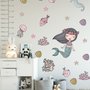 Kids Mermaid Ariel and Underwater Wall Decal Sticker