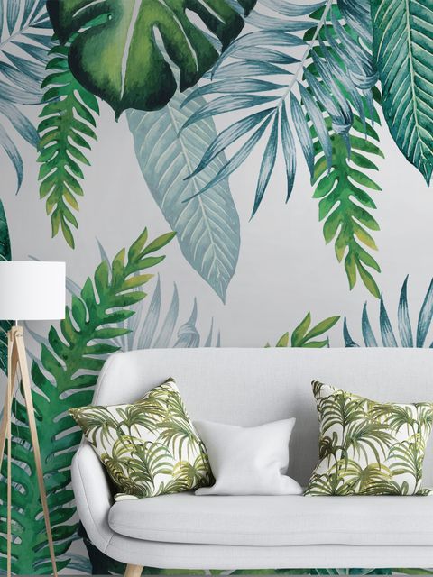 Papier peint feuille de palmier tropical