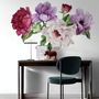 Pfingstrose Blumenbuntes Bouquet Wandtattoo