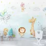 Kids Nursery Safari Animals Playing Wallpaper Mural