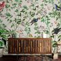 Tropical Green Leaves with Stork and Duck Wallpaper Mural